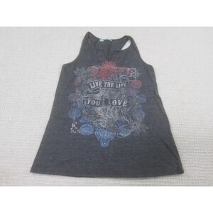 Maurices Shirt Womens Small Live The Life You Love Graphic Racerback Tank Top